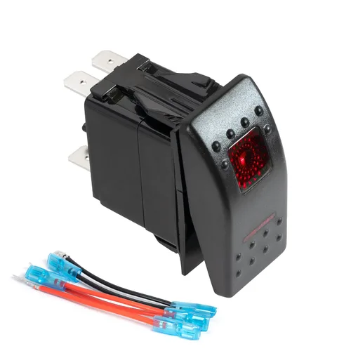 Miniatura 12 de FXC Interruptor basculante SPDT de 3 posiciones de 7 pines láser encendido/apagado/encendido luz LED roja 20A/12V 10A/24V interruptor de palanca