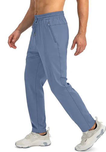 Miniatura 2 de G Gradual Pantalones deportivos para hombre con bolsillos con cremallera, pantalones deportivos cónicos para entrenamiento, correr, correr