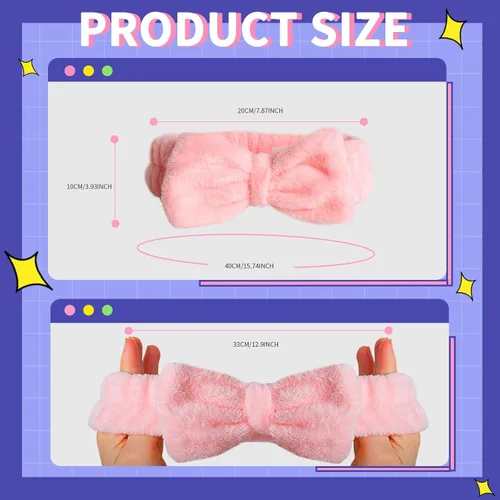 Miniatura 2 de WSYUB - Diademas de spa, diademas de maquillaje, diadema con moño para lavarse la cara, diademas para el cuidado de la piel para mujeres, diademas