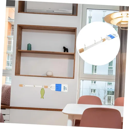 Miniatura 5 de Gancho de madera para ropa de paleta de 15.7 pulgadas, colgador de pared para chaquetas, sombreros, bufandas, gancho decorativo para pasillo