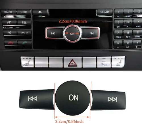 Miniatura 4 de Cubierta de botón de volumen ON para radio de automóvil, compatible con Mercedes Benz B C E G Clase W246 W204 W212 ML W166 CL/SL/CLA/CLS/SLK