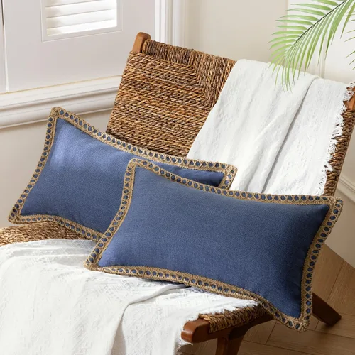 Miniatura 34 de Phantoscope Farmhouse - Fundas de almohada decorativas para exteriores, Poliéster & Mezcla de poliéster, Beige, 18" x 18