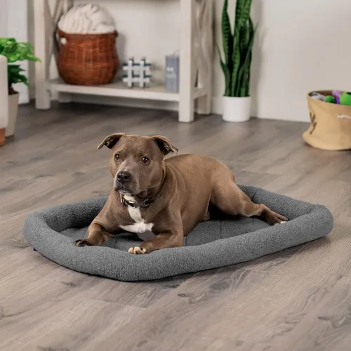 Miniatura 3 de Furhaven Cama para Perros para Perros Grandes/Medianos, 100% Lavable, Dimensionada para Adaptarse a Jaulas - Almohadilla de Jaula con Borde de Forro