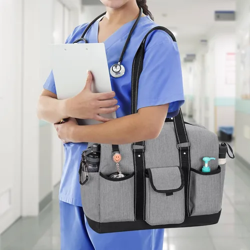 Miniatura 20 de Damero Bolsa de enfermera con funda para laptop para el trabajo y el cuidado del hogar, estudiantes de medicina
