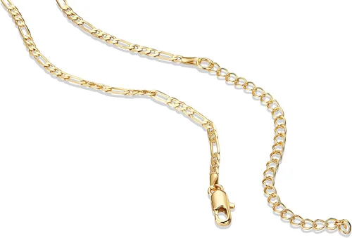 Miniatura 3 de PAVOI 14K Gold Plated Curb Paperclip Box Sphere Bead Snake Herringbone and Figaro Chain Adjustable Necklace