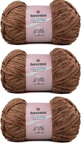 Miniatura 90 de Hilo de felpilla de terciopelo, súper suave y esponjoso, para tejer, hacer manualidades, color amigurumi, duradero para el desprendimiento, 3.53