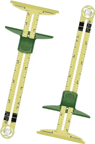 2 piezas Medidor de Costura Deslizante 5 en 1 Práctico Herramientas de Quilting para Principiantes Funciona como Medidor en T, Medidor de