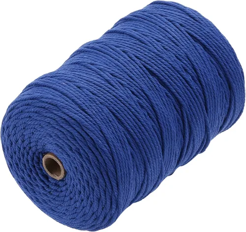 Miniatura 46 de Cuerda de macramé de algodón de 3 mm x 109 yardas, suministros de macramé de color natural, cuerda de algodón suave para colgar plantas, colgante