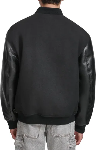 Miniatura 4 de Champion Men's Letterman Varsity Bomber Jacket With Faux Leather Sleeves