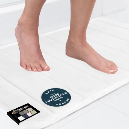 Miniatura 14 de Gorilla Grip - Alfombra de baño de espuma viscoelástica de 24 x 17 pulgadas, original, de primera calidad, suave, absorbente, gruesa, lavable a