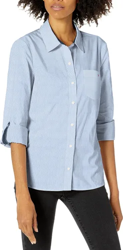 Miniatura 3 de Tommy Hilfiger Camisa con cuello de botón para mujer con mangas ajustables