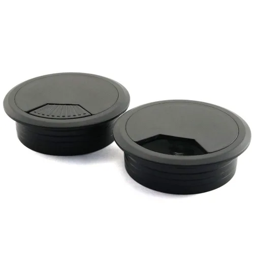 Miniatura 6 de HJ Garden 2 piezas de cable de escritorio de 2-3/8 pulgadas para ojales de cable de escritorio para oficina, PC, organizador de cables, cubierta