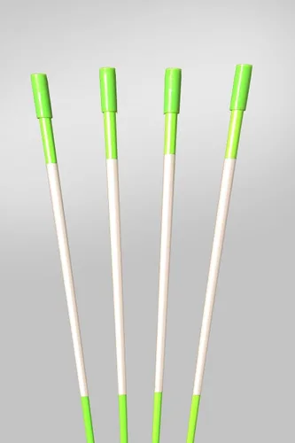 100 marcadores de entrada, estacas de nieve reflectantes, estacas de arado, estacas de fibra de vidrio verde de 1/4 pulgadas de grosor x 48