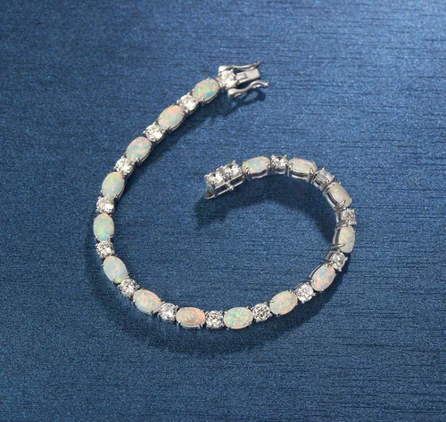 Miniatura 5 de FANCIME Birthstone Bracelets Sterling Silver Tennis Bracelets Charm Fine Jewelry Birthday Mothers Day Jewelry Gifts for Women Mom Daughter 7