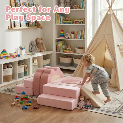 Miniatura 6 de Bloques de escalada de espuma de 13 piezas para niños pequeños, juego suave para niños pequeños de 1 a 3 años, juguetes de escalada de espuma