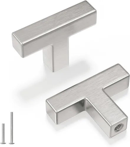 Miniatura 43 de Goldenwarm 1 paquete de manija cuadrada negra para cajones de gabinete de barra, de acero inoxidable, herrajes modernos para gabinetes de cocina