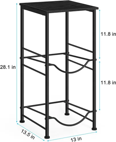 Miniatura 3 de Organizador para botellas de agua de 5 galones, soporte para jarra de agua con estantes superiores, estante de almacenamiento de jarra de 2 niveles