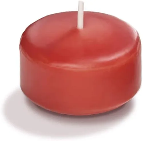 Miniatura 19 de yummi Caja de 18 velas flotantes color rojo rubí de 3 pulgadas