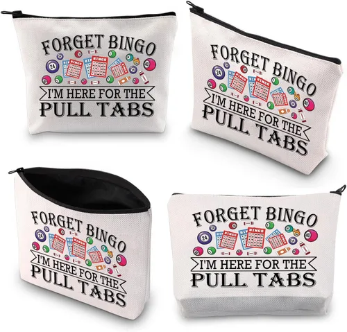 Miniatura 7 de BDPWSS Bolsa de maquillaje de bingo - Bolsa con cremallera de regalo para los amantes del juego, Olvídate del bingo, Impermeable