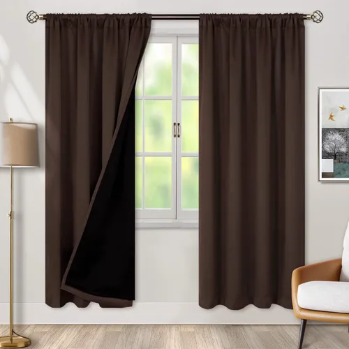 Miniatura 68 de BGment - Cortinas opacas para sala de estar de 63 pulgadas de largo, juego de 2 paneles, cortinas para oscurecer toda la habitación, cortinas
