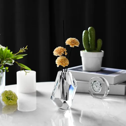 Miniatura 6 de Los jarrones de cristal se pueden inclinar, sala de estar, decoración de centros de mesa de comedor, botella de aroma (2.6 x 4.7 pulgadas)