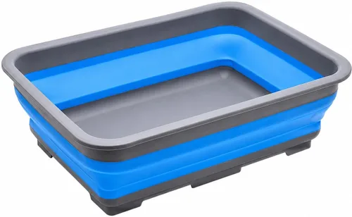 Goderewild Recipientes Plegables para Platos – 10L (2.6 Galones) Tina de Fregadero Plegable, 14.5'' x 10.5'' x 5", Compacta y que Ahorra Espacio,