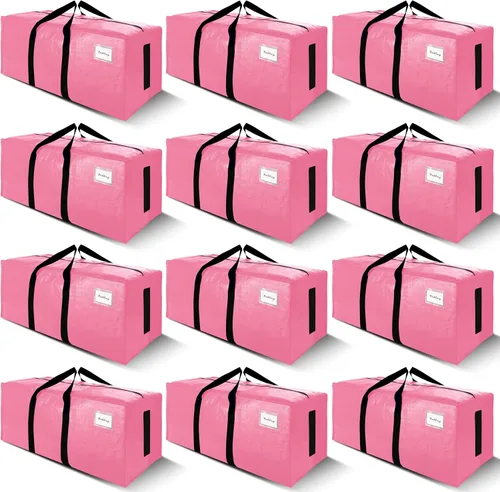 Miniatura 9 de SWEET DOLPHIN Paquete de 8 bolsas de mudanza resistentes de 200 libras con asas envolventes, bolsas de almacenamiento extra grandes para ahorrar