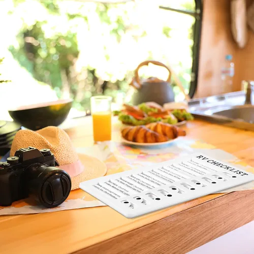 Miniatura 4 de Zonon Paquete de 1 tabla de lista de verificación para caravanas, tablas de listas de tareas de plástico, tablas de lista de verificación