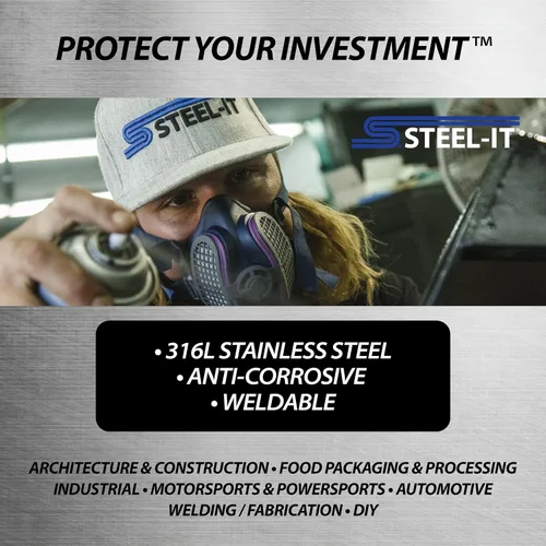 Miniatura 4 de Steel-It Aerosol de poliuretano 1002D, revestimientos de pintura industrial, soldable, fácil de aplicar, gris acero (paquete de 1)