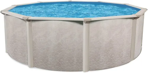 Miniatura 37 de Aquarian - Piscina para exteriores con marco de acero por encima del nivel del suelo, redonda, 24 x 52 pulgadas, veneciana Veneciano