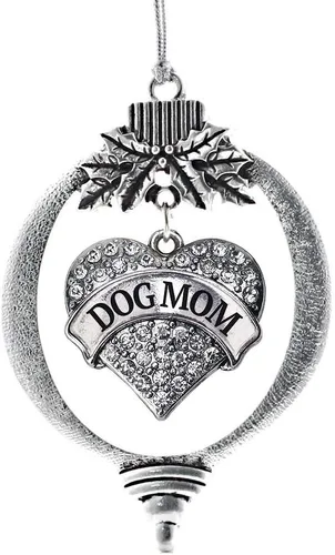 Miniatura 124 de Inspired Silver Adornos festivos de dije de corazón pave de plata con circonitas cúbicas