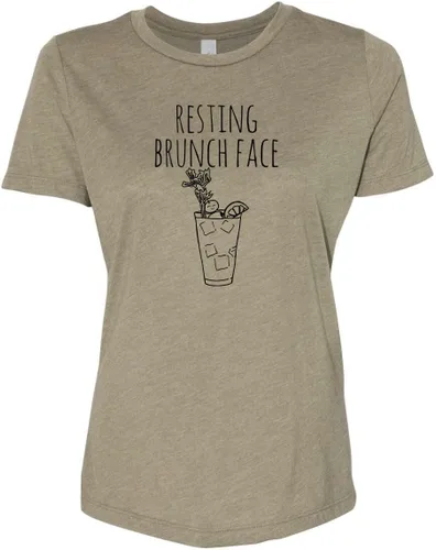 Miniatura 12 de Cute Women's Screen Printed Crew Neck Tee, Shirts With Sayings, Dusty Blue or Olive