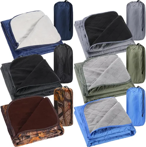Moukeren 6 mantas de forro polar impermeables para exteriores, manta grande a prueba de viento para estadio, colcha gruesa y cálida para campamento