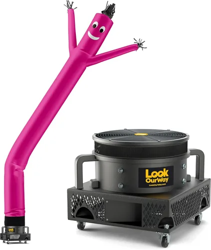 Miniatura 6 de LookOurWay Air Dancers Juego de Hombre de Tubo Inflable Mini - Tipo Inflable Ondulante Loco de 29" con Soplador para Publicidad de Escritorio - Verde