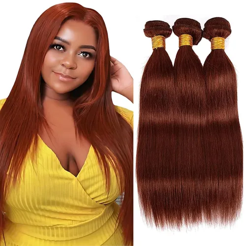 Miniatura 155 de Color 30 paquetes de cabello humano marrón onda del cuerpo paquetes 8 10 12 pulgadas brasileño virgen Remy extensiones de cabello humano doble trama