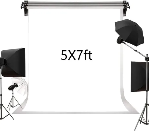 Kate Telón de fondo, blanco sólido, de 5 x 7 pies, para fotografiar niños, foto de cara, retrato, estudio de fotografía, videos y televisión