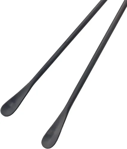 Miniatura 2 de JASHII Cuchara negra mate de mango largo para mezclar cócteles, cucharas de café para té helado, cucharas de café con mango largo de 8.6 pulgadas