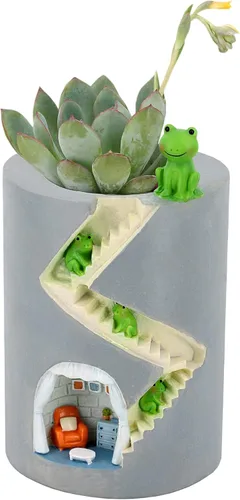 Miniatura 7 de Segreto - Macetas creativas para plantas de erizo, macetas de resina, jarrones para decoración del hogar para suculentas, flores, cactus, decoración