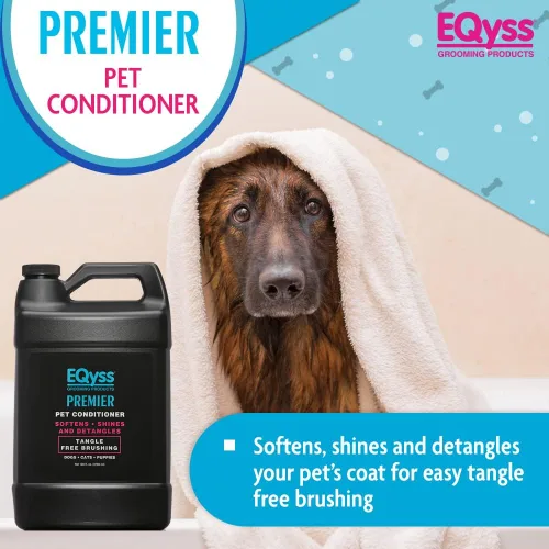 Miniatura 2 de EQyss Premier - Acondicionador para mascotas, hidrata, suaviza y acondiciona el pelaje seco y el cabello, desenreda y añade brillo, para todos