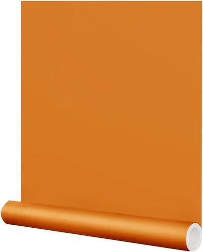 Miniatura 12 de FUKU MON Papel tapiz negro de 24"x394" para despegar y pegar, papel de contacto negro mate texturizado sólido, autoadhesivo, extraíble, grueso