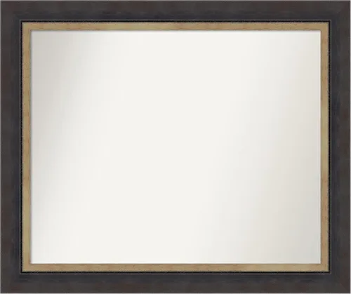Miniatura 45 de Amanti Art Espejo personalizado, espejo de baño negro Astor, espejo de pared o espejo de tocador de baño sobre el fregadero (25 x 25 pulgadas)