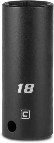 Miniatura 19 de Capri Tools 3/8 pulg. de cuadradillo, dado de impacto profundo métrico de 14 mm de 6 puntos, negro (5-3214)
