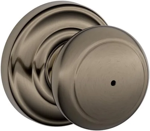 Miniatura 57 de Schlage F10 AND 716 ADD - Pomo Andover con moldura Addison, cerradura de paso para pasillos y armarios, bronce envejecido