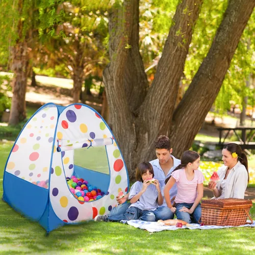 Miniatura 2 de EocuSun Casa de juegos emergente, piscina de pelotas tienda de juegos para niños para interiores y exteriores, tienda plegable para niños niñas
