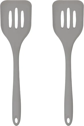 Miniatura 16 de Juego de 4 utensilios de silicona – Espátula de goma, cepillo de repostería, espátula ranurada y paleta de arroz – Juego completo resistente al Rosa