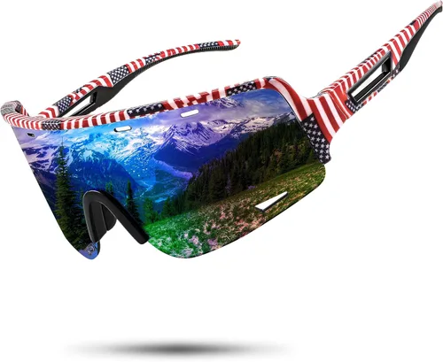 Miniatura 9 de FEISEDY Gafas de sol deportivas para ciclismo, gafas de béisbol para jóvenes, adolescentes, protección UV400 B2974 Negro-Azul