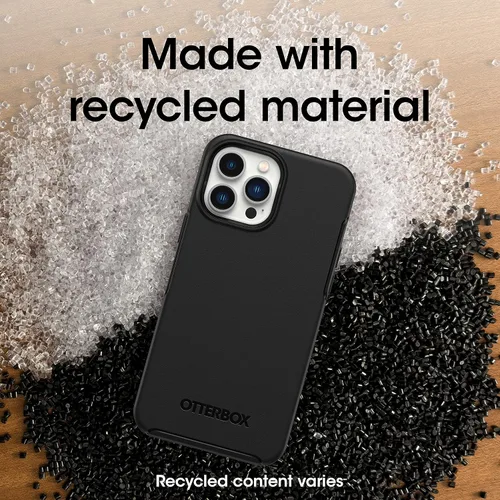 Miniatura 6 de OtterBox Funda para iPhone 13 Pro Max y iPhone 12 Pro Max Symmetry Series - Negro, ultra suave, compatible con carga inalámbrica, bordes elevados