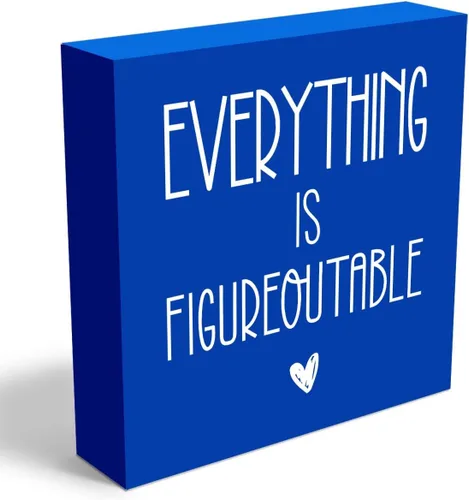 Miniatura 26 de mmiishe Letrero de madera inspirador decorativo motivacional con texto en inglés «Be Curious Not Judgmental», caja de madera para el hogar