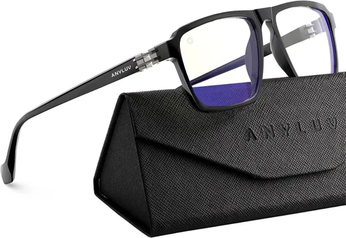 ANYLUV Gafas de luz azul para hombre, lentes de bloqueo de luz azul para hombres y mujeres, antifatiga ocular UV400 para protección ocular