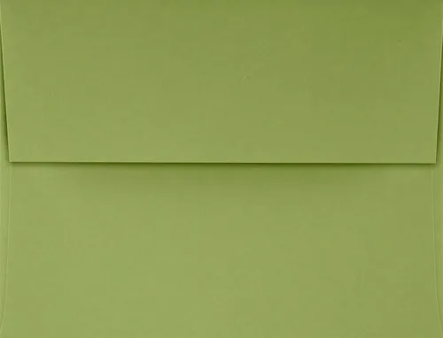 Miniatura 2 de LUXPaper Sobres de invitación A2 Pelar y prensar 4 3/8 pulgadas x 5 3/4 pulgadas Verde aguacate Texto de 70 libras 50